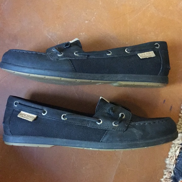 Sperry Top-Sider Boat Shoes 8.5 Leather/Canvas - Picture 9 of 11